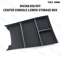 Rivian R1S/R1T Bandeja organizadora de consola central Caja de almacenamiento inferior 2022+ Tesstudio
