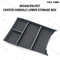 Rivian R1S/R1T Bandeja organizadora de consola central Caja de almacenamiento inferior 2022+ Tesstudio