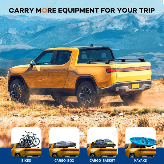 Rivian R1T Trucks Accessories Lockable Racks Roof Rails Crossbars Cargo Rooftop Cargo Carrier CTmods®
