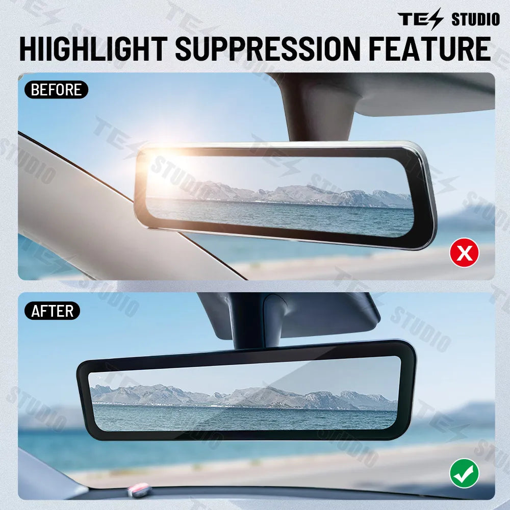 S92 Stream Media Rearview Mirror Dual Way Video Recorder with WiFi For Tesla Model Y Juniper