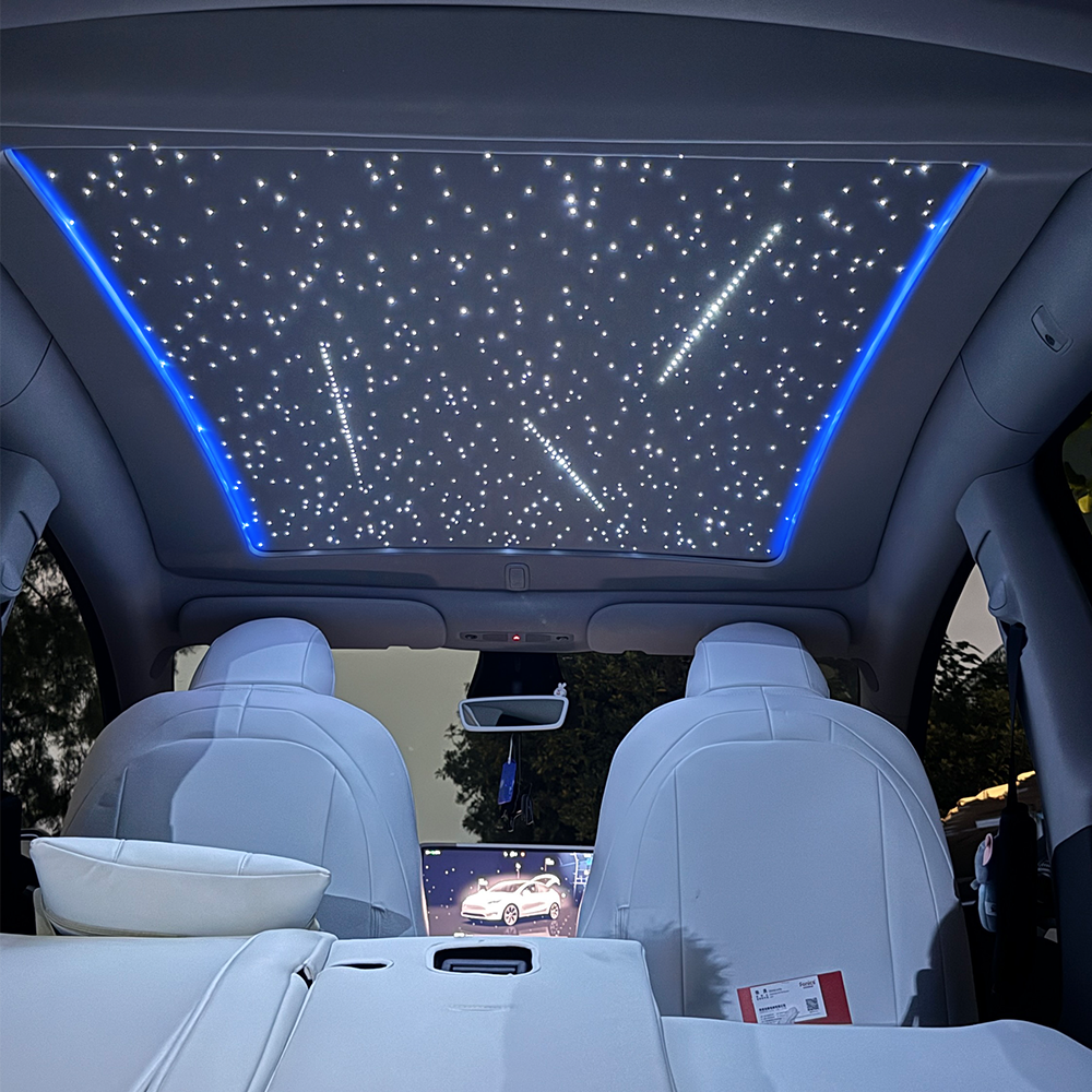 Ctmods Model Y/Cybertruck Electric Sunshade | Smart Power Sunshade with Rolls-Royce Style Starry Roof