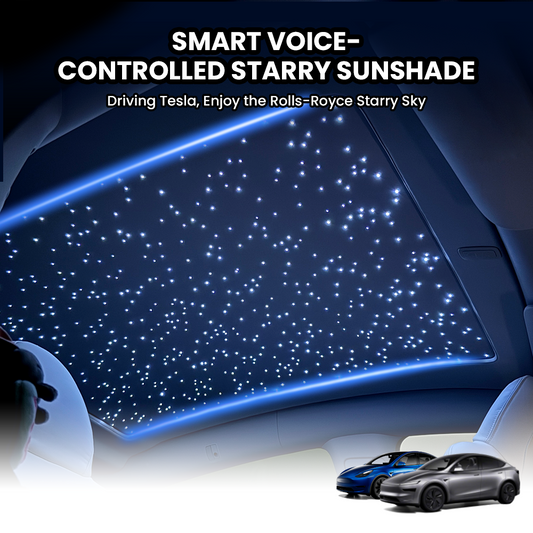 Ctmods Model Y/Cybertruck Electric Sunshade | Smart Power Sunshade with Rolls-Royce Style Starry Roof