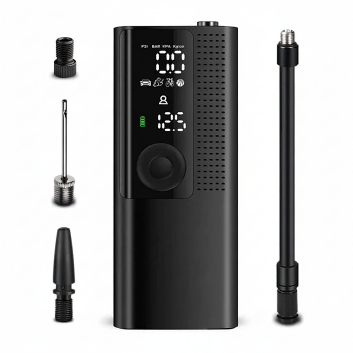 Smart Portable Air Pump | Cordless Tire Inflator for Car, Motorcycle, Bike & Sports Balls