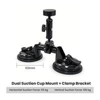 Starlink Mini Heavy-Duty Suction Cup Mount with Clamp | CTmods Black / 2-Cup