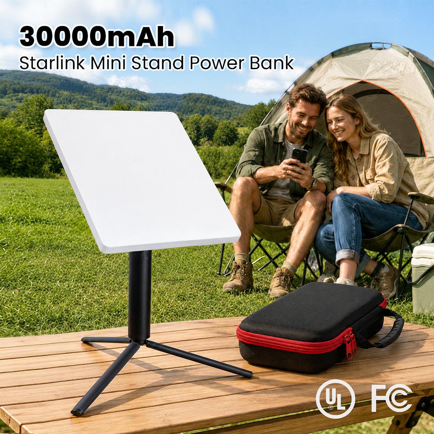 Starlink Mini Stand Power Bank 30000mAh, 100Wh With Carrying Case - CTmods