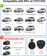 For Tesla Charging Plug to J1772 Adapter With Screen Display & Press-Lock Design