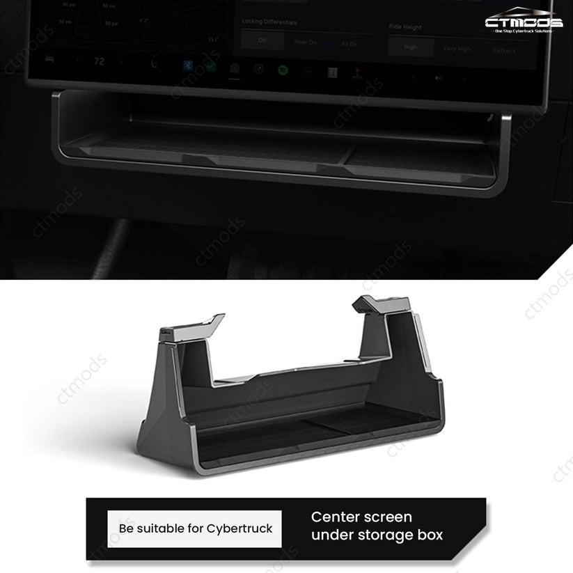 Screen Boxes Tesla Cybertruck Under Screen Storage Organizer Storage Boxes ...