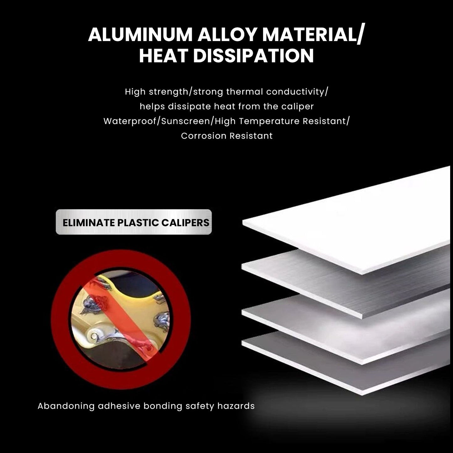 Brake Caliper Covers (4pcs) for Tesla Model 3/3 Highland Model Y/Y Juniper