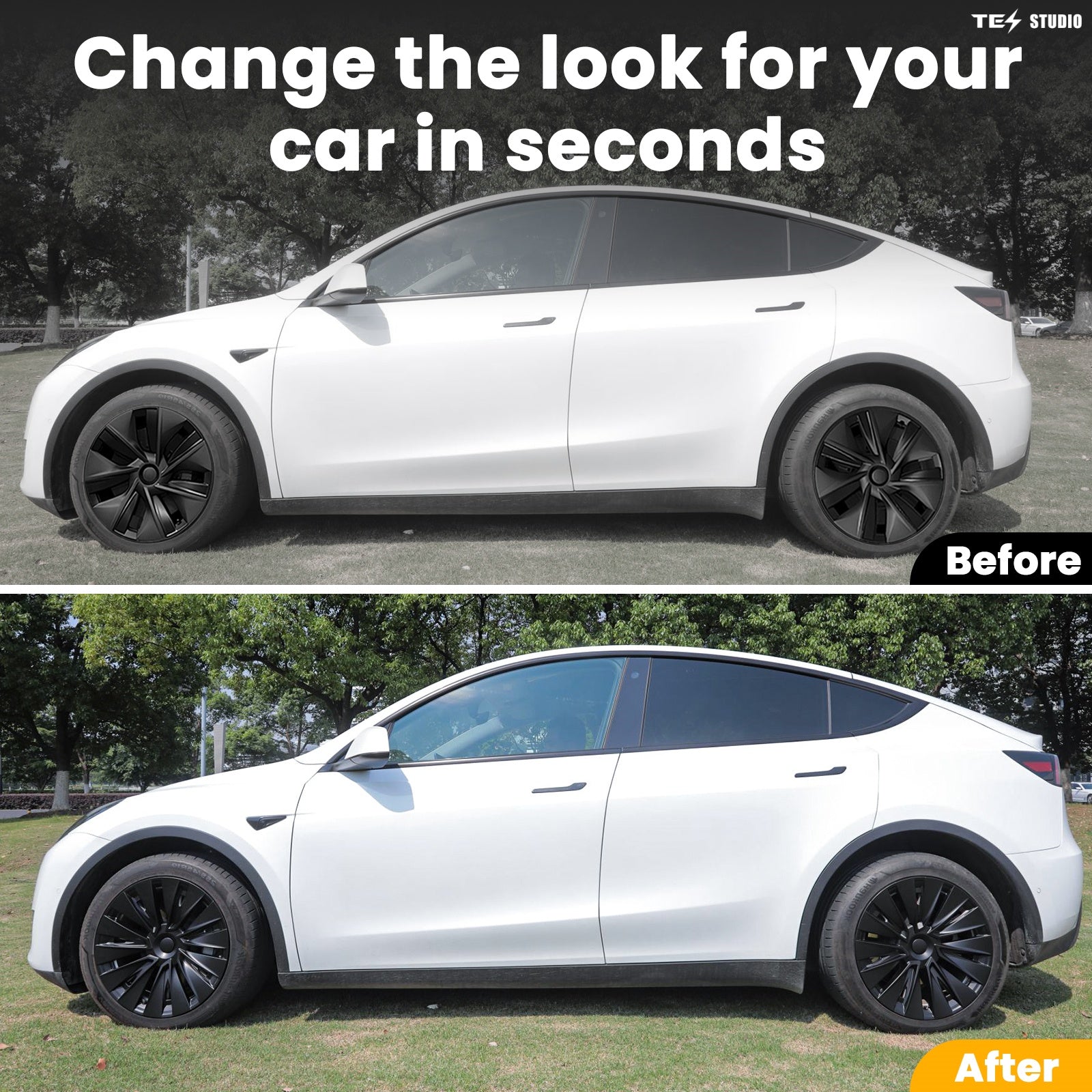Hub Caps 19'' X Styel Wheel Cover Tire Accessories For Tesla Model Y