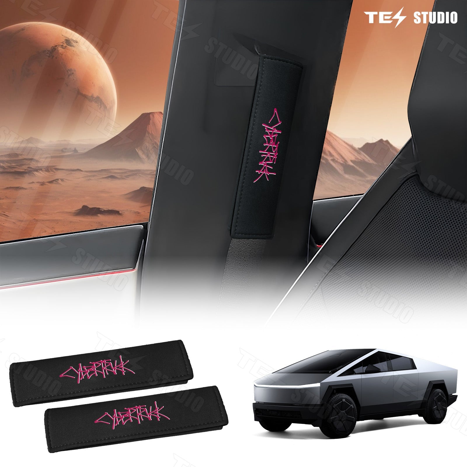 Tesla Cybertruck Seat Belt Covers Comfort Shoulder Neck Protector