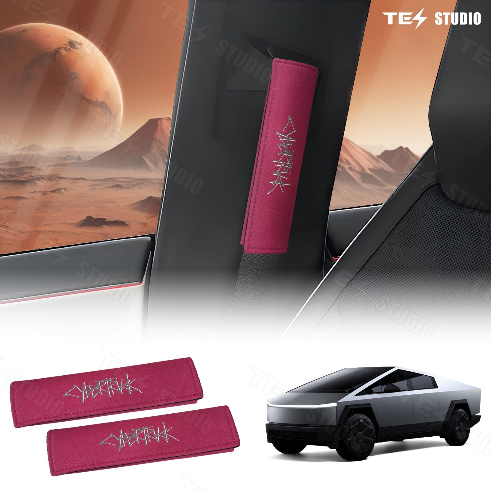 Tesla Cybertruck Seat Belt Covers Comfort Shoulder Neck Protector