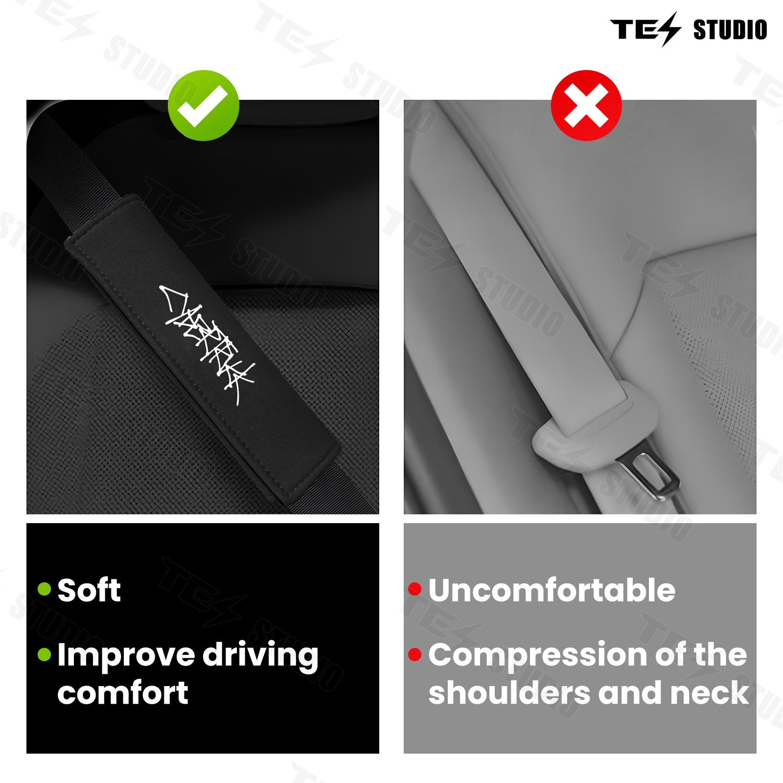 Tesla Cybertruck Seat Belt Covers Comfort Shoulder Neck Protector