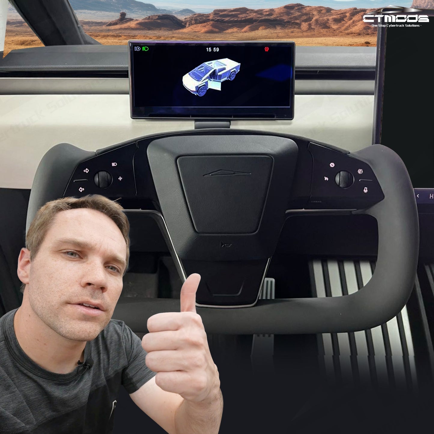 Tesla Cybertruck Accessories Carplay Instrument Dashboard Screen Display C9 9-in Touch Screen CTmods®