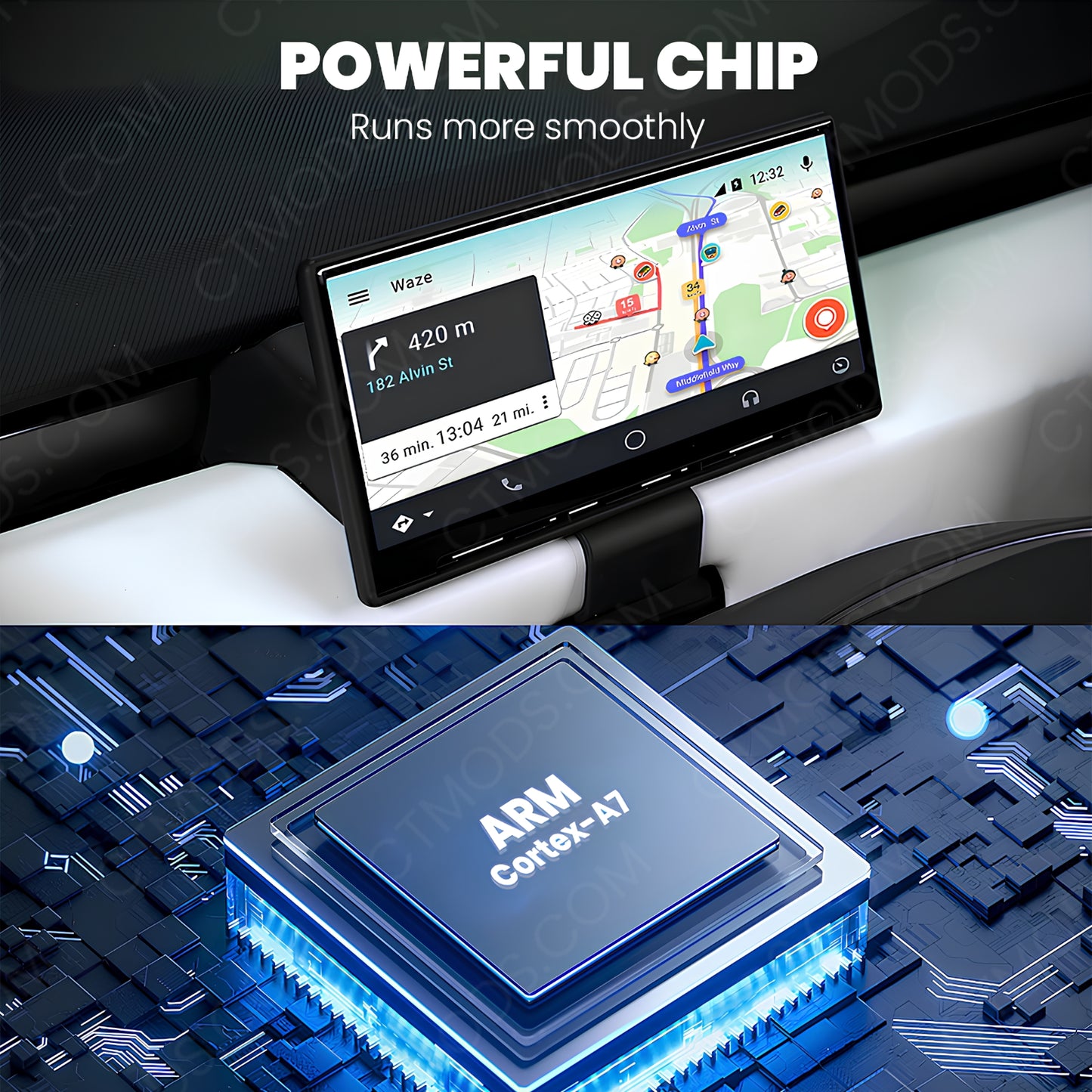 Tesla Cybertruck Accessories Carplay Instrument Dashboard Screen Display C9 9-in Touch Screen CTmods®