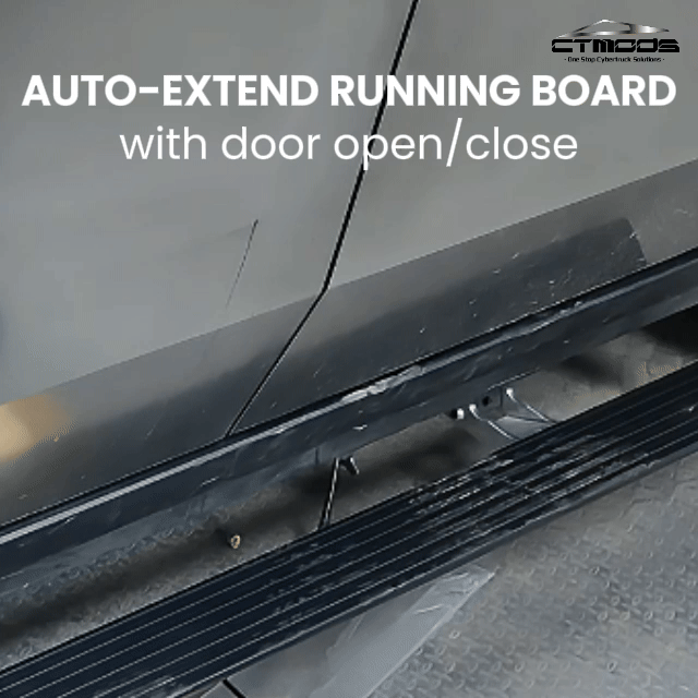 Tesla Cybertruck Accessories Deployable Electric Running Boards Side Steps Exterior Brackets Nerf Bars CTmods®