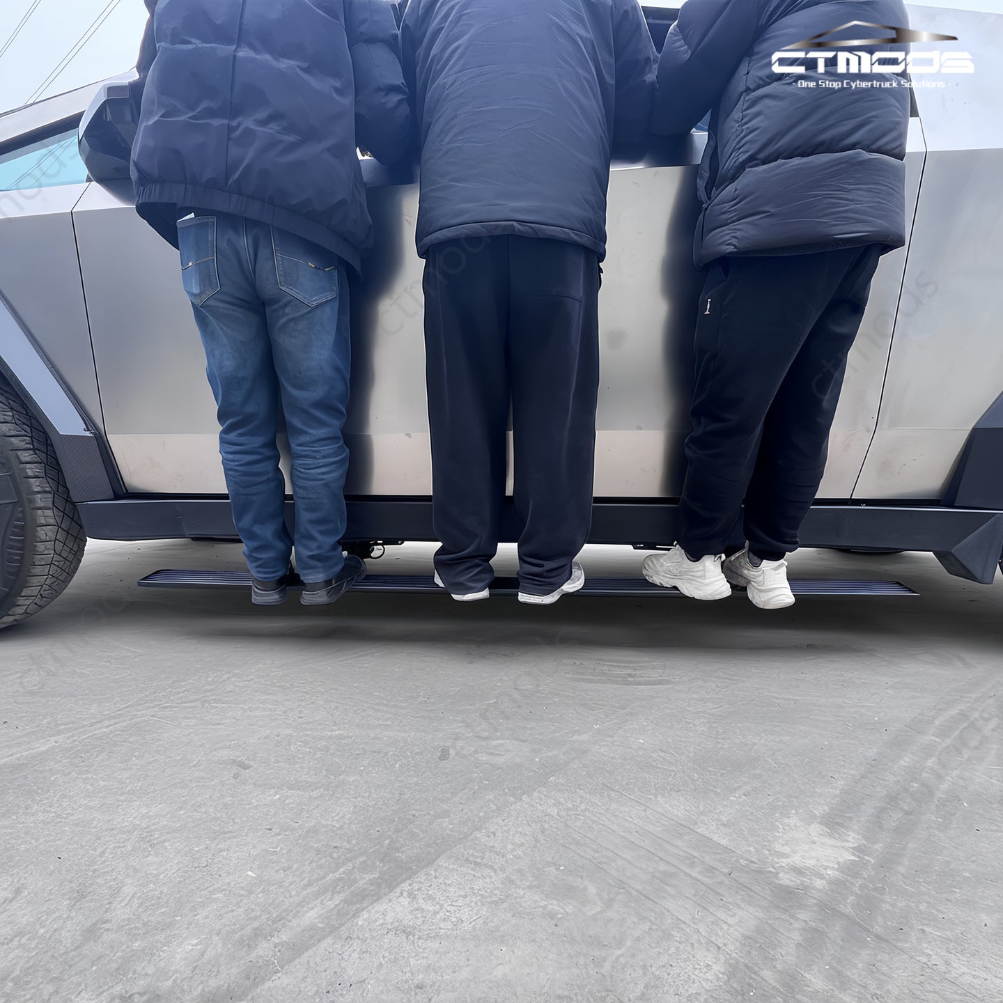 Tesla Cybertruck Accessories Deployable Electric Running Boards Side Steps Exterior Brackets Nerf Bars CTmods®
