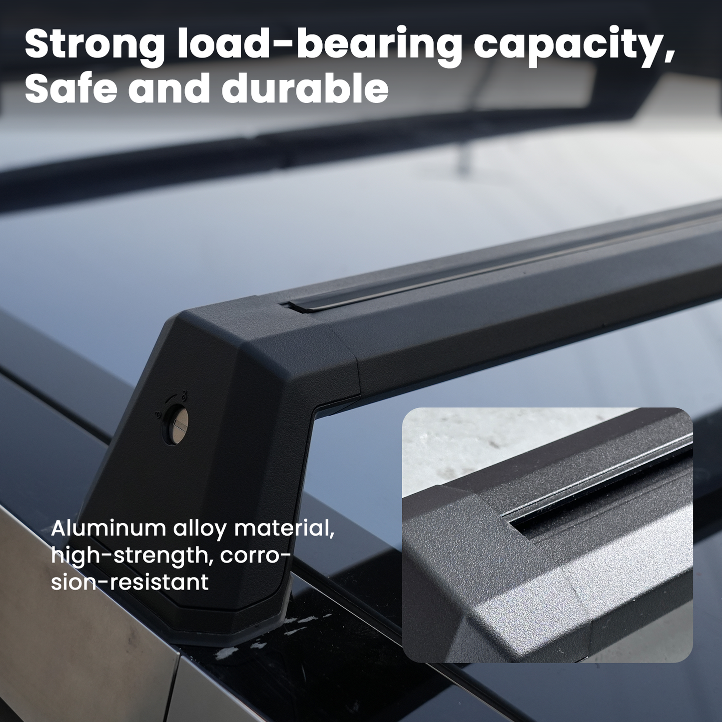 Crossbars Roof Rack Cargo Rack Rails Tesstudio-OEM Telescoping(2pcs) For Tesla Cybertruck