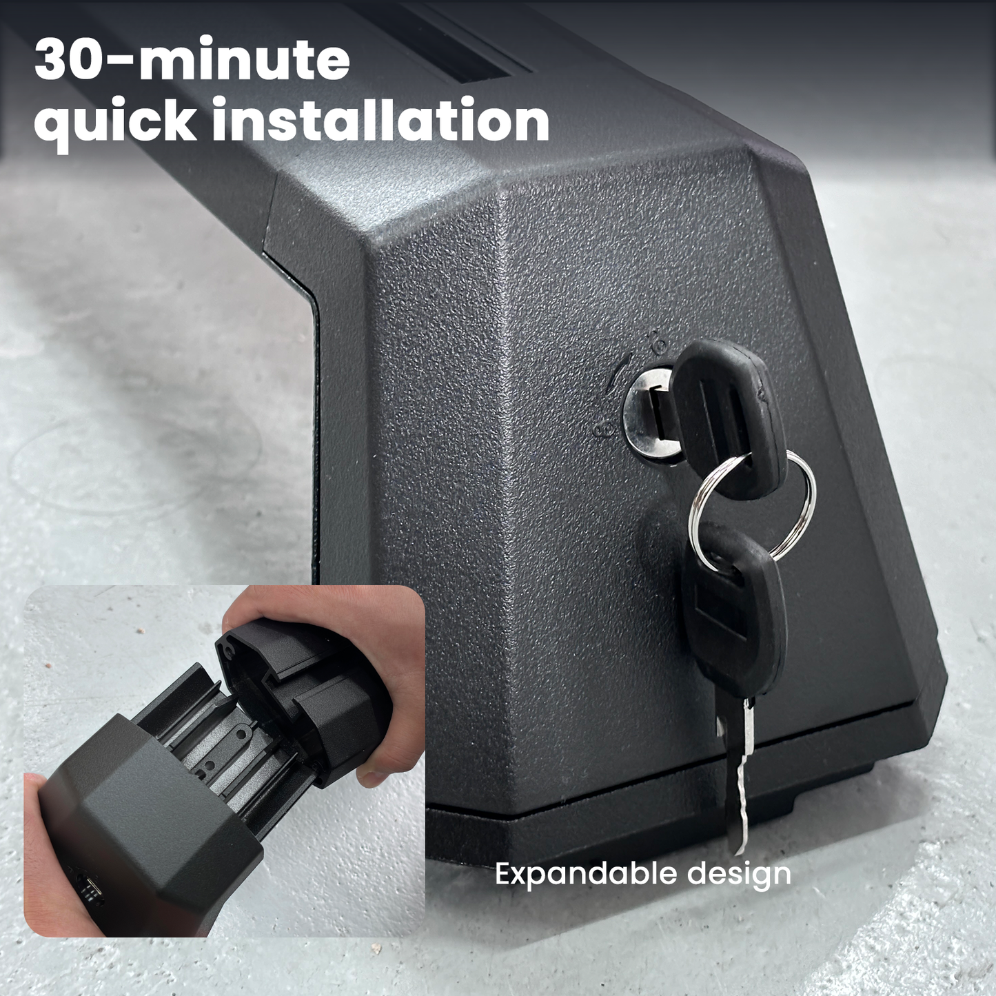 Crossbars Roof Rack Cargo Rack Rails Tesstudio-OEM Telescoping(2pcs) For Tesla Cybertruck