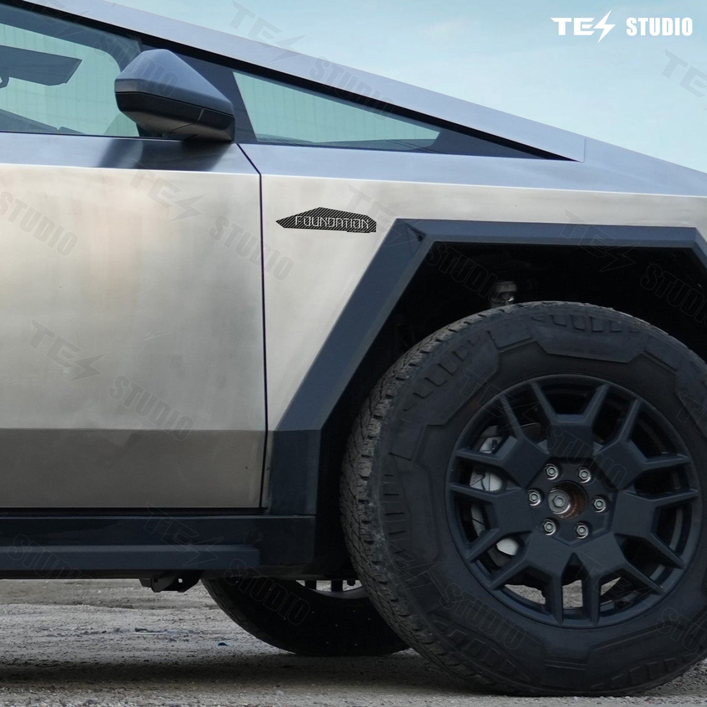 Foundation Series Vinyl Decals For Tesla Cybertruck Side Sticker Set | CTmods®