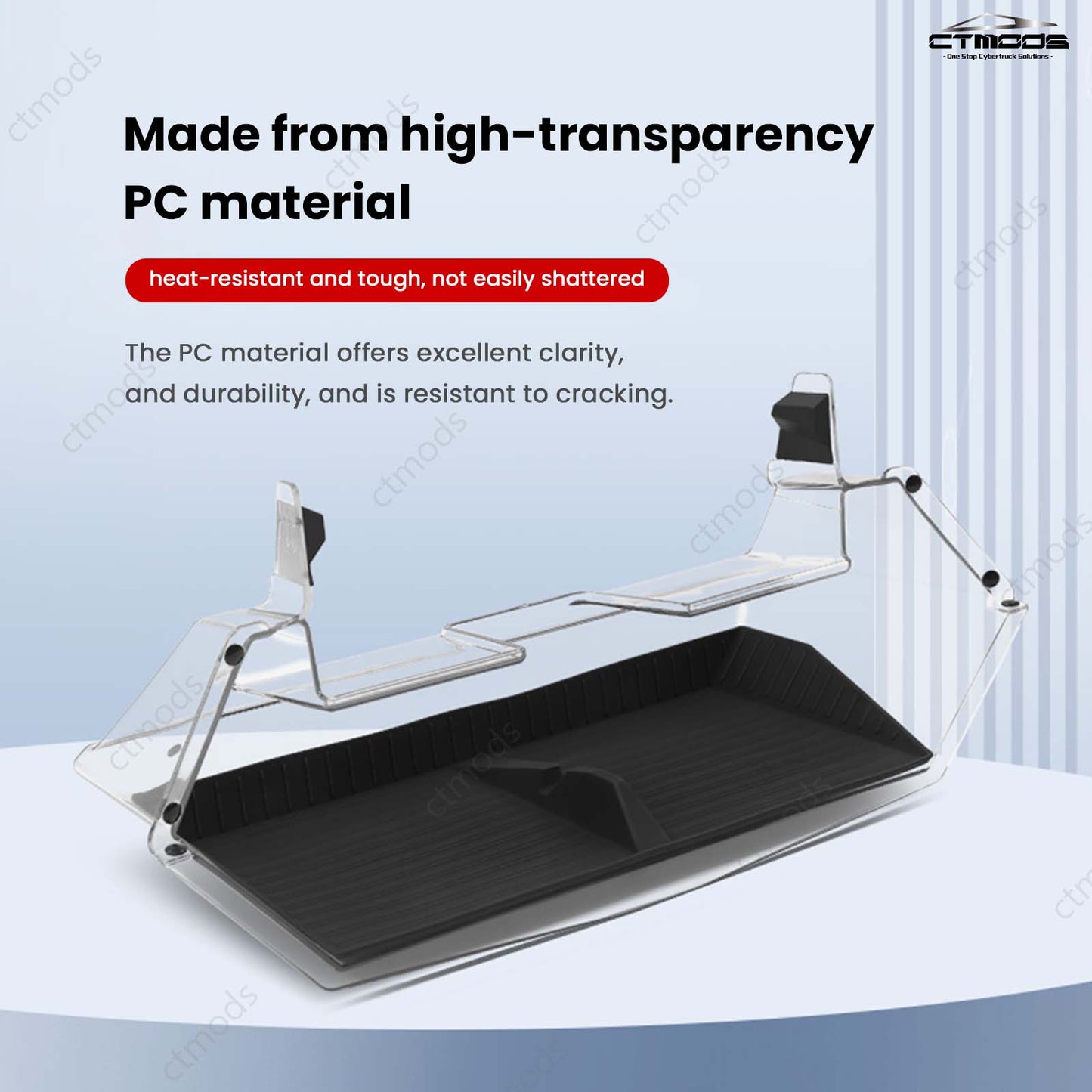 Lower LCD Screen Organizer Cybertruck Accessories CTmods