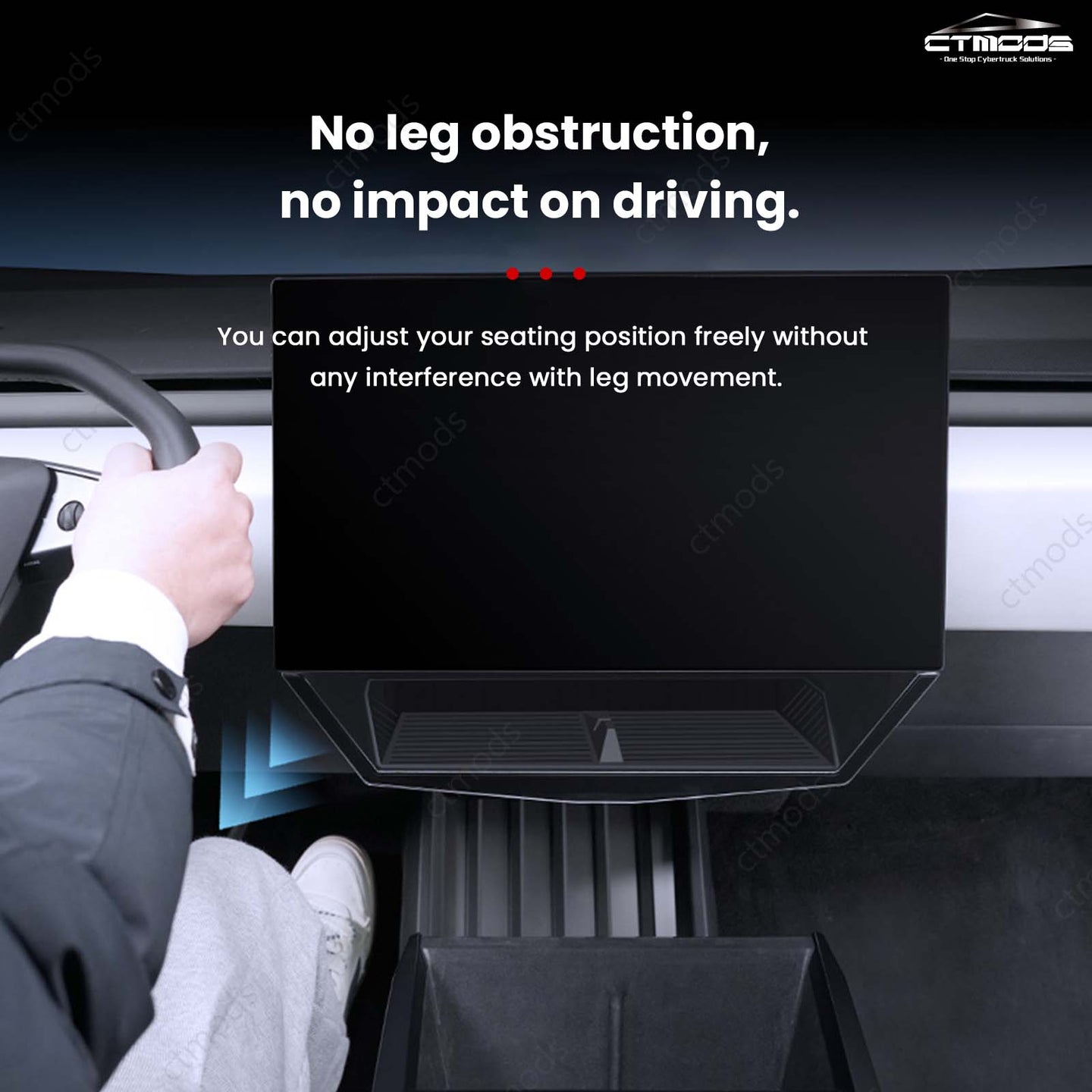 Tesla Cybertruck Interior Accessories Hideable Under Screen Storage Box Lower LCD Screen Organizer CTmods®