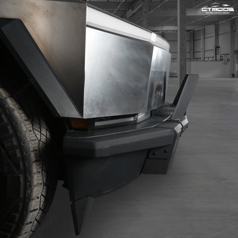 Tesla Cybertruck Steel Front Bumper with Black Texture | CTmods