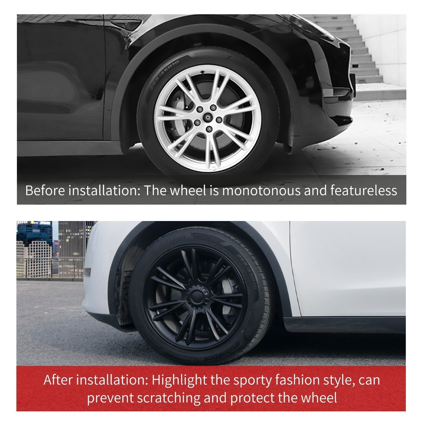 Hub Caps 19'' Sport Style Wheel Cover（2020-2024 Year）For Tesla Model Y