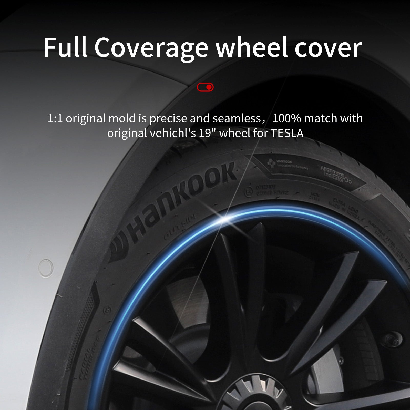 Tesla Model Y Hub Caps 19'' Sport Style Wheel Cover Tesla Tire Accessories Tesstudio® 