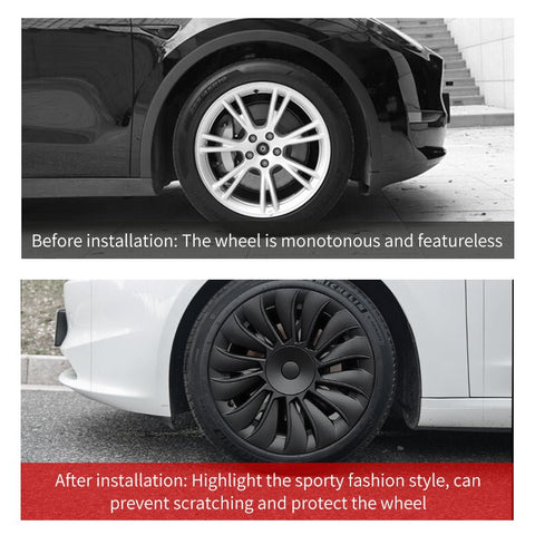 Protector Cover Kit 19'' Classic Storm Style Wheel Cover (2020-2024 Year)For Tesla Model Y