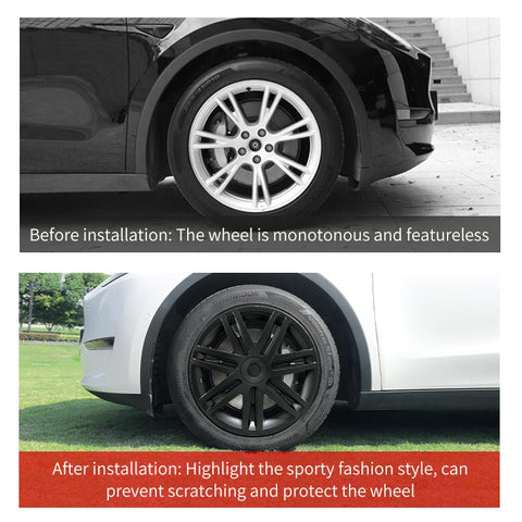 Wheel Hub Cap 19'' Star Style Wheel Cover (2020-2024 Year) For Tesla Model Y