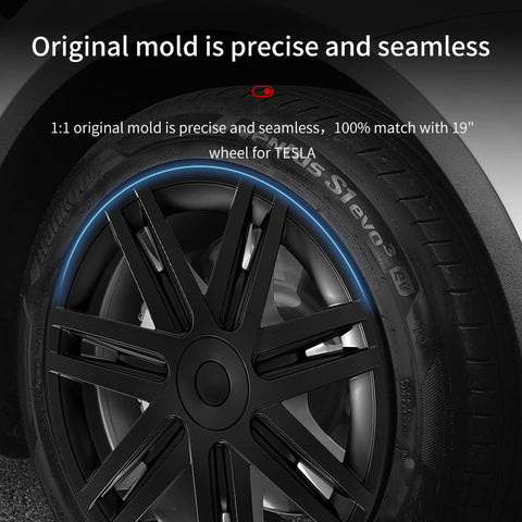 Wheel Hub Cap 19'' Star Style Wheel Cover (2020-2024 Year) For Tesla Model Y