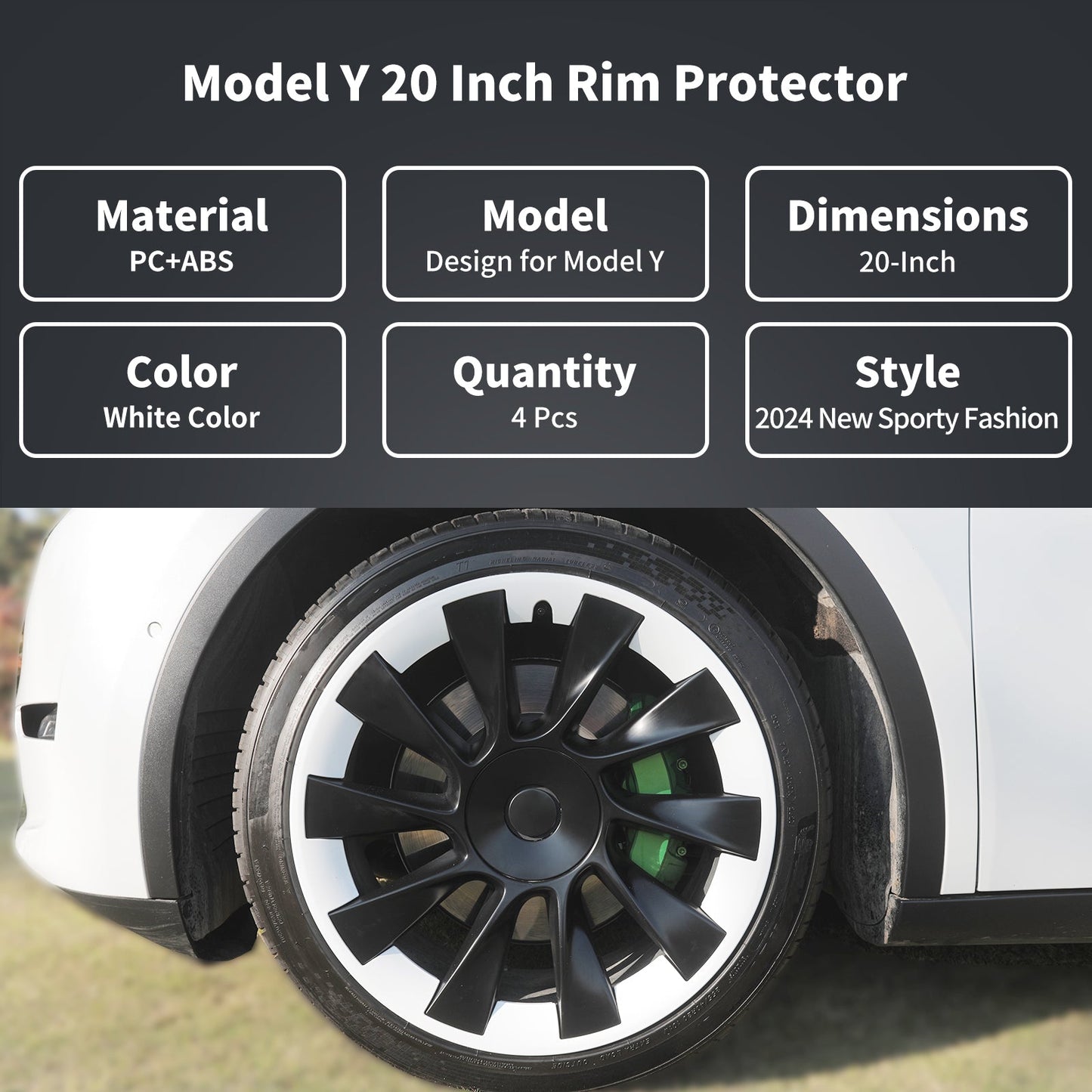 Wheel Hub Protection Ring 20" Wheels For Tesla Model Y /Model Y Juniper