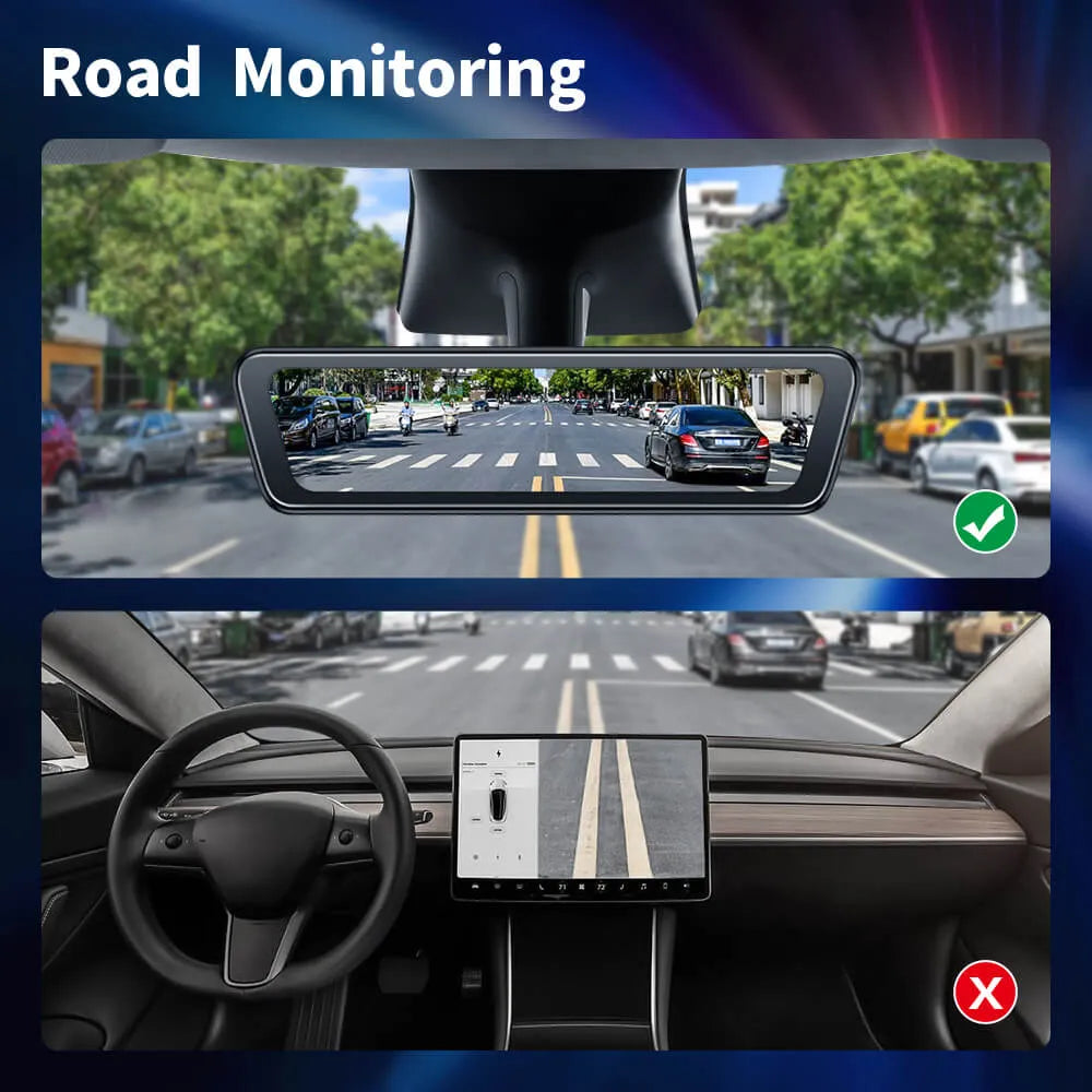 S82 Streaming Rearview Mirror  with Night Vision For Tesla Model 3/Y/3 Highland/Model Y Juniper