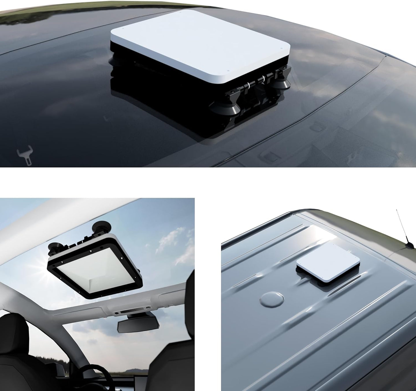 Tesstudio Asign Starlink Vehicle Roof & Interior Mount – Ultra-Durable Suction System for RVs, Campers, Trucks & Cars