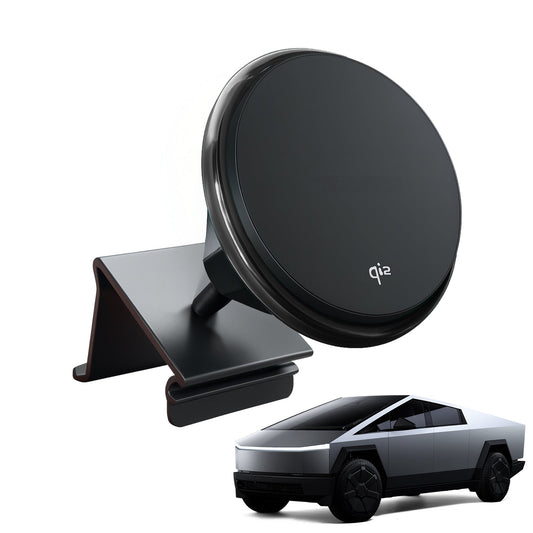 Tesstudio Cybertruck Sleek Magnetic Charging Dashboard Phone Mount with Seamless For Tesla 