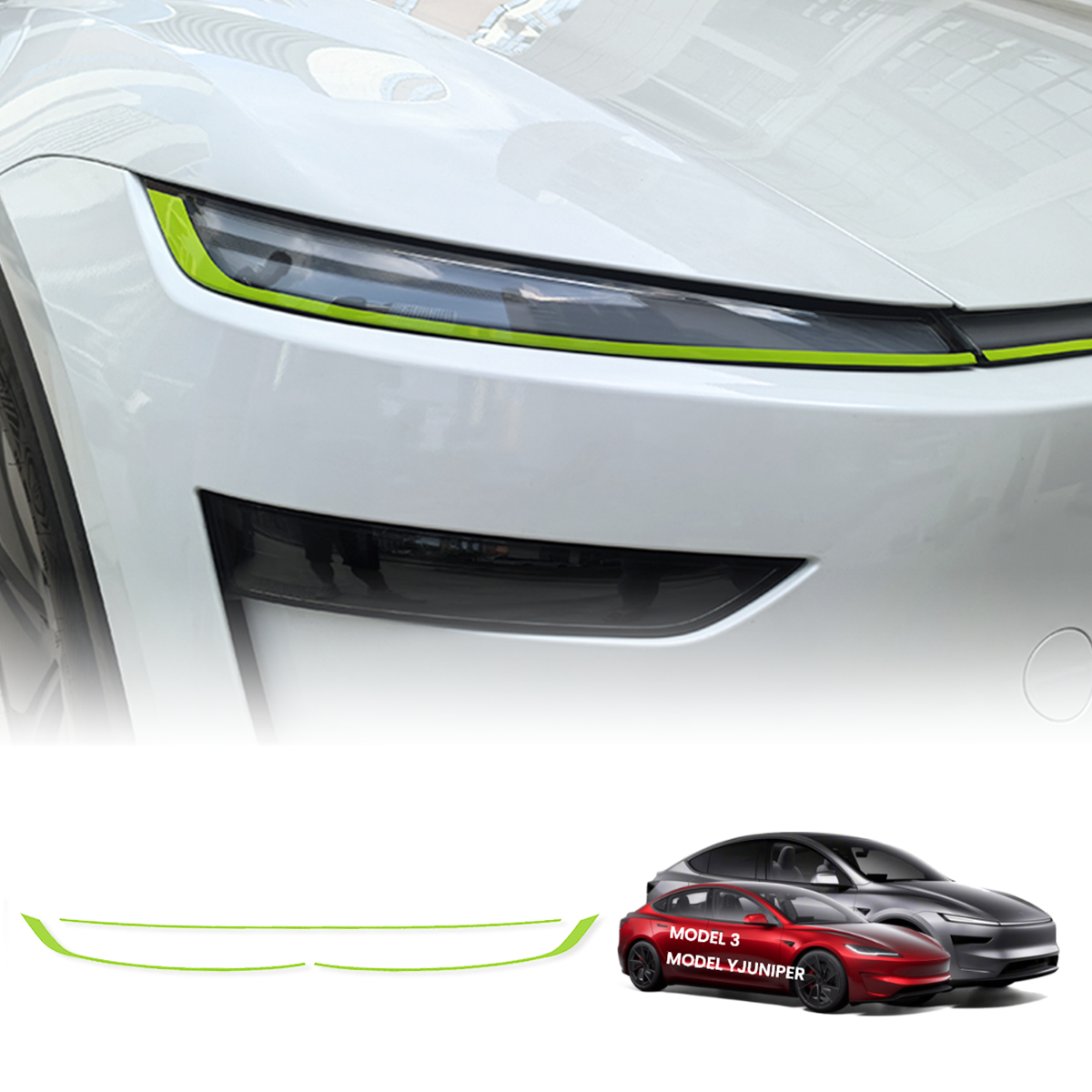 Tesstudio Headlight Accent Film for Model 3 Highland & Model Y Juniper