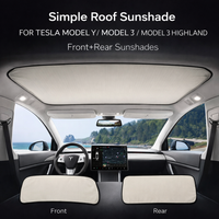 Tesla Sun Shade — installed over panoramic glass roof