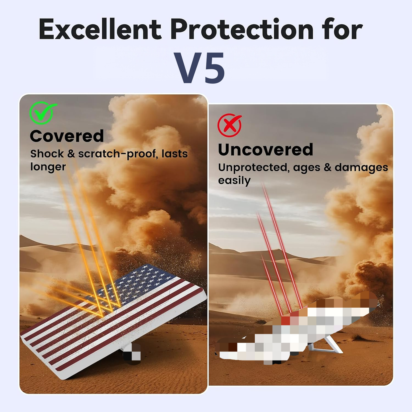 Starlink V5 Silicone Protective Case - U.S. Flag Design