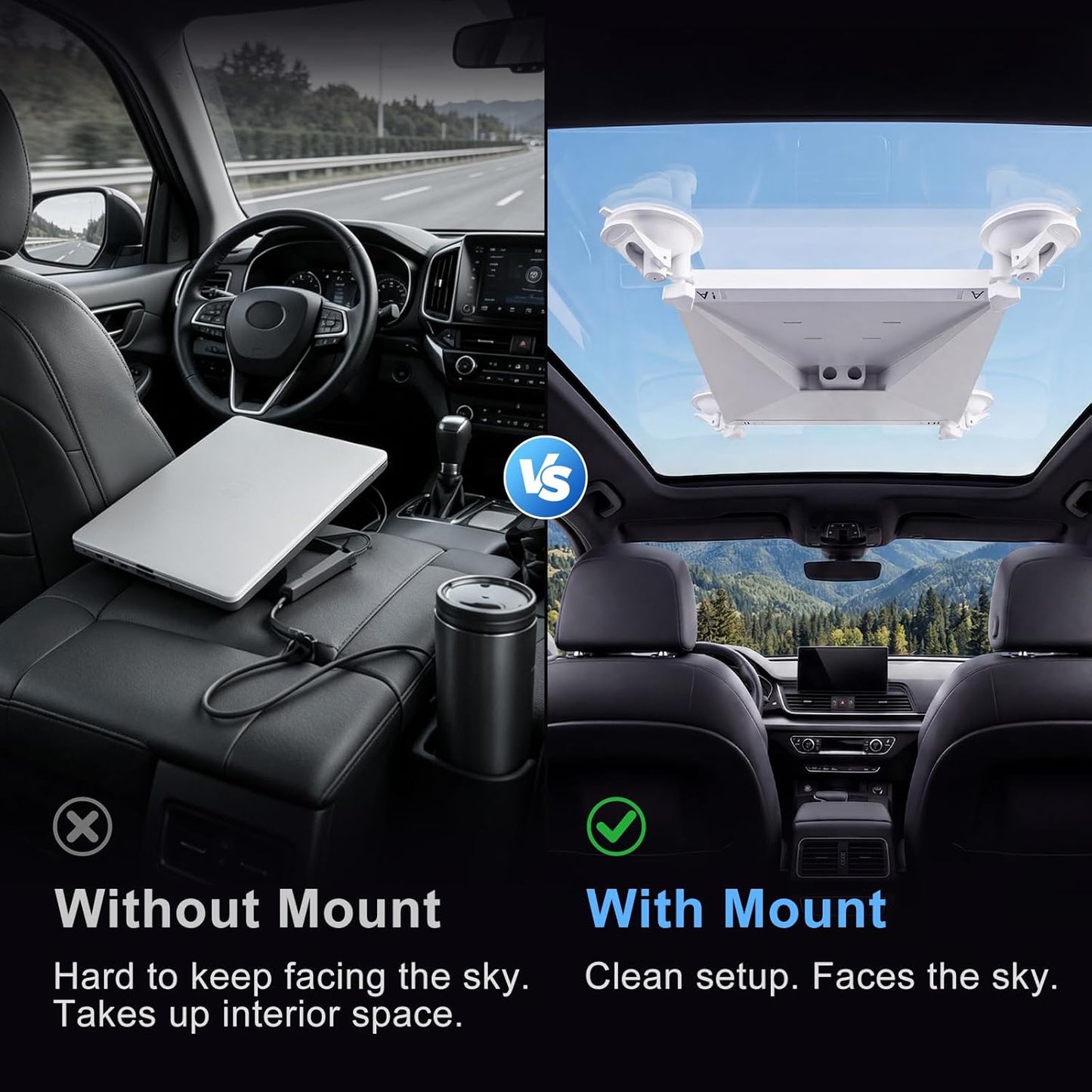 Starlink Mini Window & Sunroof Suction Mount