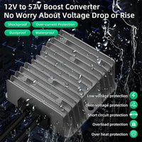 12V/24V to 57V Car Charger Step Up Converter with Female Plug for Starlink Gen 3