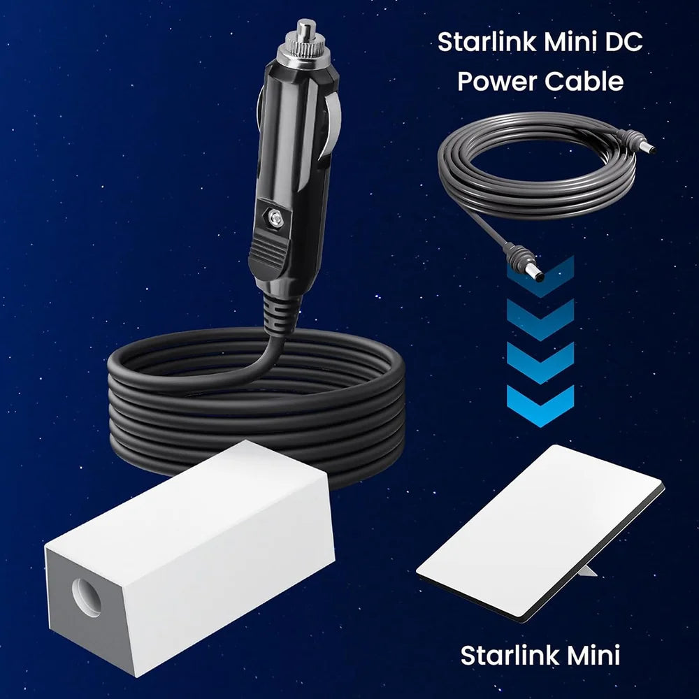 Car Charger 12V-36V DC Power Adapter for Starlink Mini