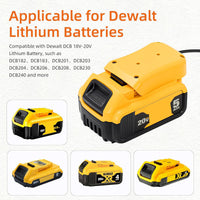 DeWalt Battery Adapter with DC Power Cable for Starlink Mini