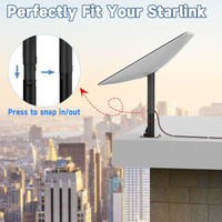 Heavy-Duty Carbon Steel Roof Mount for Starlink Gen 2 Dish