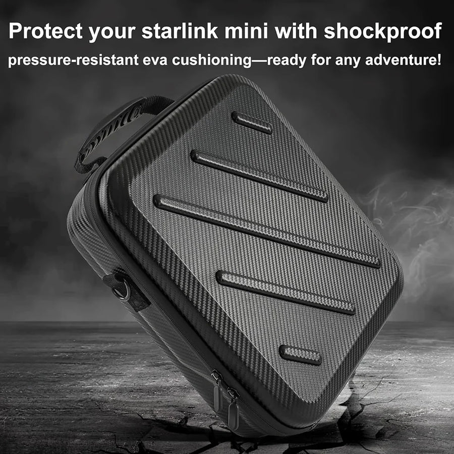 Starlink Mini Hard EVA Travel Case - Shoulder Strap & Organizer