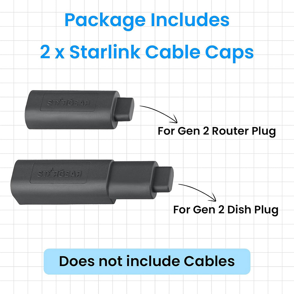 Dust Proof Cable End Protectors for Starlink Gen 2