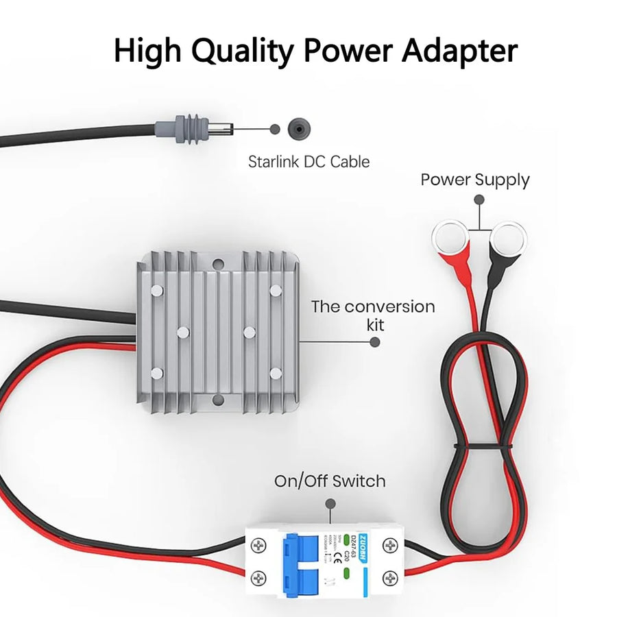 12V to 57V Converter Starlink Gen 3 Ring Terminal view 2