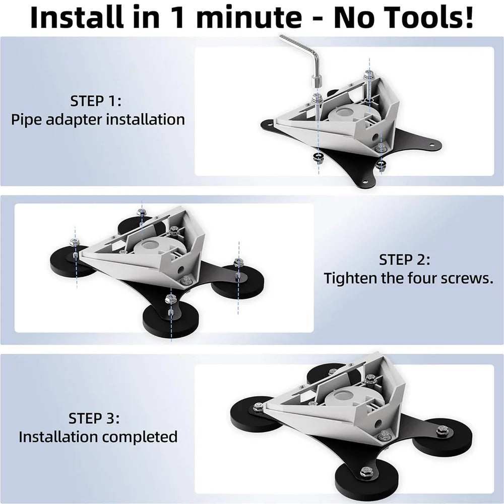 Magnetic No-Drill Car Mount for Starlink Mini – 2025 New Version