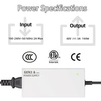 100~240V AC to DC Power Supply Adapter for Starlink Gen 3 & Mini