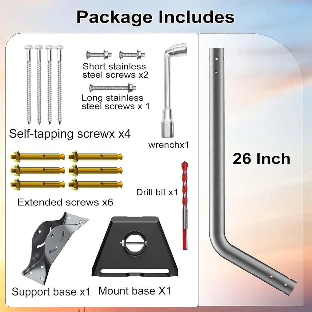 Starlink Gen 3 Roof Mount – 26" Adjustable Aluminum Bracket