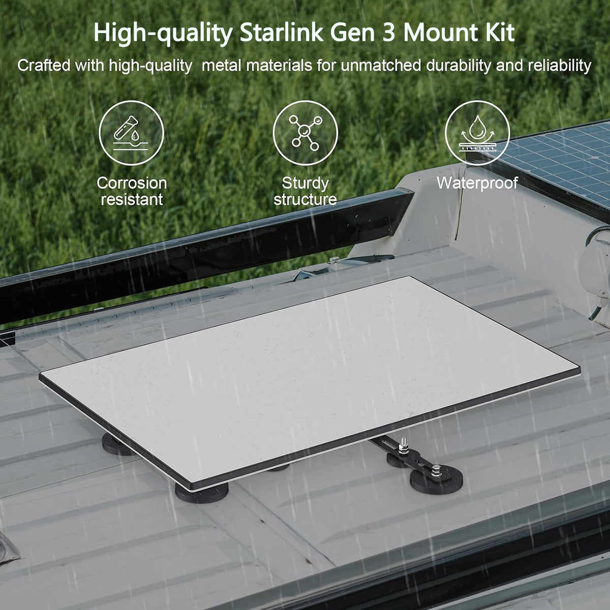 Adjustable Magnetic Roof Mounting Kit for Starlink Gen 3